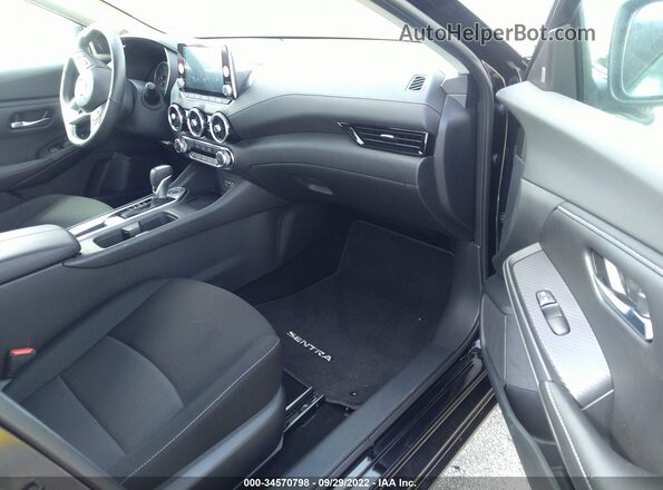 3N1AB8CV7NY240845 2022 NISSAN SENTRA Black Widok wnętrza z przodu