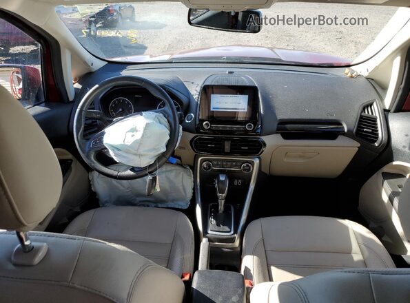 MAJ6S3KL6KC264117 2019 FORD ECOSPORT Red Вид панелі приладів