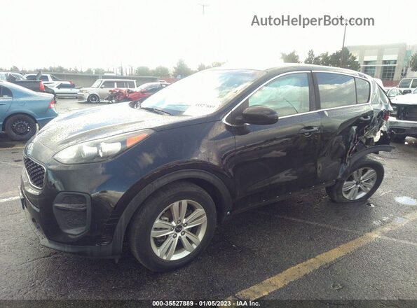 KNDPM3AC7H7108874 2017 KIA SPORTAGE Black წინა მარცხენა ხედი სამი მეოთხედიდან