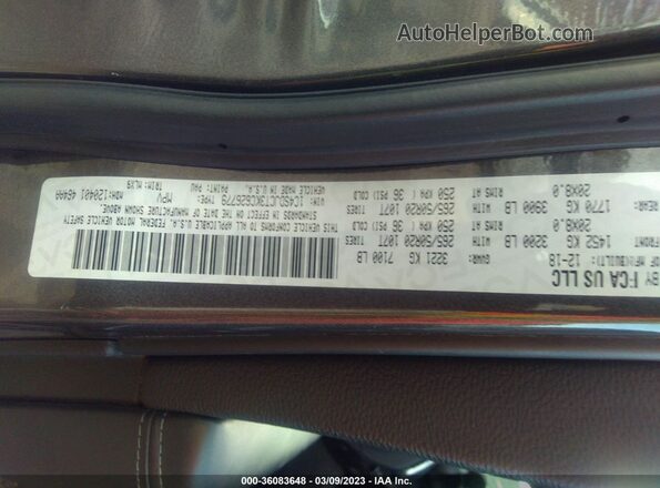 1C4SDJCT3KC626779 2019 DODGE DURANGO Gray Вид підкапотного простору