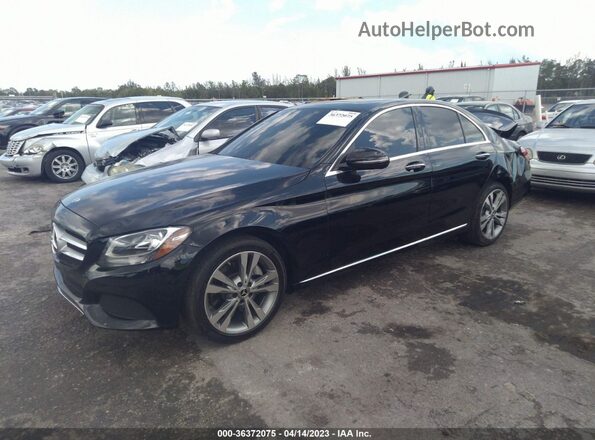 55SWF4JB7JU249655 2018 MERCEDES-BENZ C-CLASS Black Առջևի ձախ երեք քառորդ տեսարան