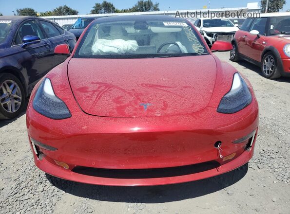 5YJ3E1EC2NF310604 2022 TESLA MODEL Red Front view