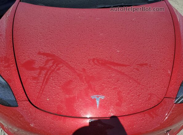 5YJ3E1EC2NF310604 2022 TESLA MODEL Red Rear interior view
