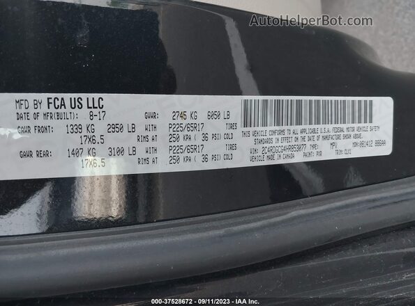 2C4RDGCG4HR853077 2017 DODGE GRAND CARAVAN Black Engine compartment view