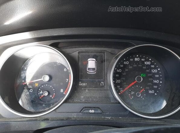 3VV2B7AX3KM011258 2019 VOLKSWAGEN TIGUAN Blue Вид щитка приладів
