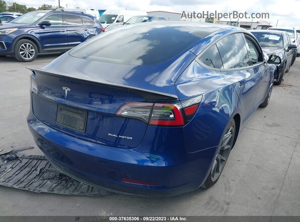 5YJ3E1EB2MF059685 2021 TESLA MODEL 3 Синий Задняя правая четверть