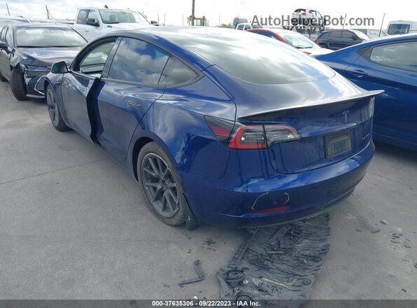 5YJ3E1EB2MF059685 2021 TESLA MODEL 3 Синий Задняя левая четверть