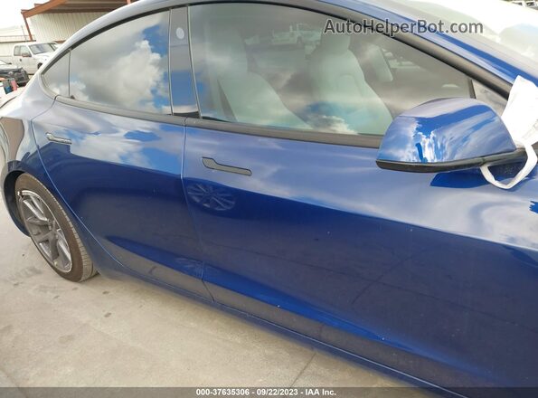 5YJ3E1EB2MF059685 2021 TESLA MODEL 3 Синий Вид щитка приборов