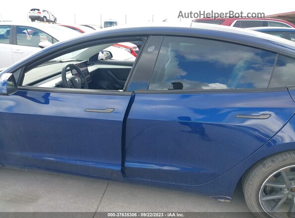5YJ3E1EB2MF059685 2021 TESLA MODEL 3 Синий Вид задней части салона