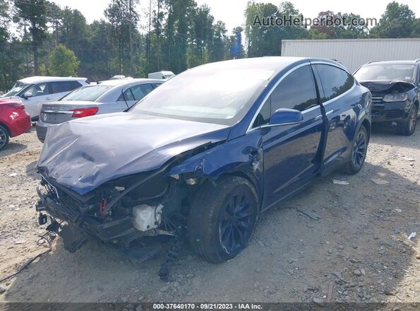 5YJXCBE23GF018161 2016 TESLA MODEL X Blue წინა მარცხენა ხედი სამი მეოთხედიდან