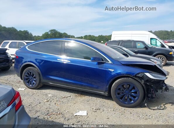 5YJXCBE23GF018161 2016 TESLA MODEL X Blue უკანა სალონის ხედი