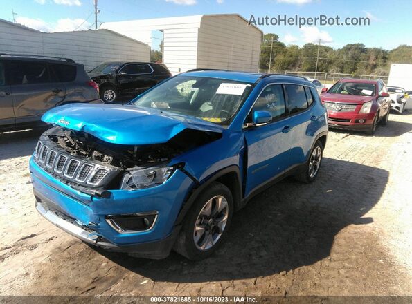 3C4NJCCB0LT187555 2020 JEEP COMPASS Blue წინა მარცხენა ხედი სამი მეოთხედიდან