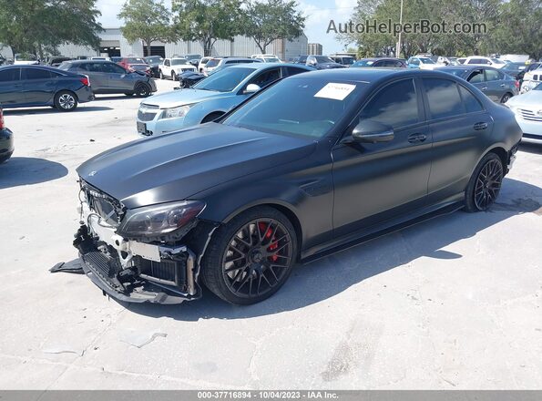 55SWF8HB6KU306667 2019 MERCEDES-BENZ C-CLASS Black Vista tres cuartos delantera izquierda