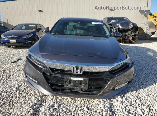 1HGCV3F93JA005762 2018 HONDA ACCORD Gray Front view
