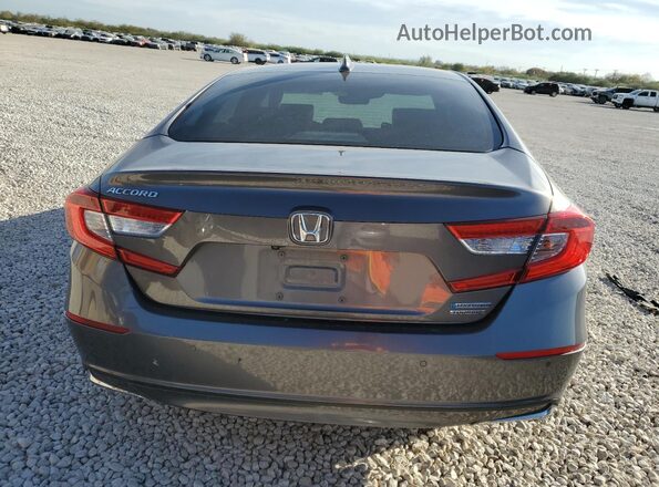 1HGCV3F93JA005762 2018 HONDA ACCORD Gray Rear view