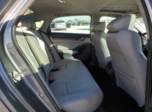 1HGCV3F93JA005762 2018 HONDA ACCORD Gray Rear seats view