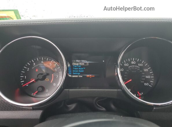 1FA6P8CF3H5240541 2017 FORD MUSTANG Синий Вид щитка приборов