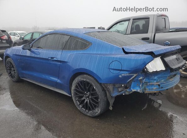 1FA6P8CF3H5240541 2017 FORD MUSTANG Синий Задняя левая четверть