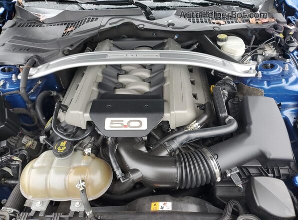 1FA6P8CF3H5240541 2017 FORD MUSTANG Синий Вид задней части салона