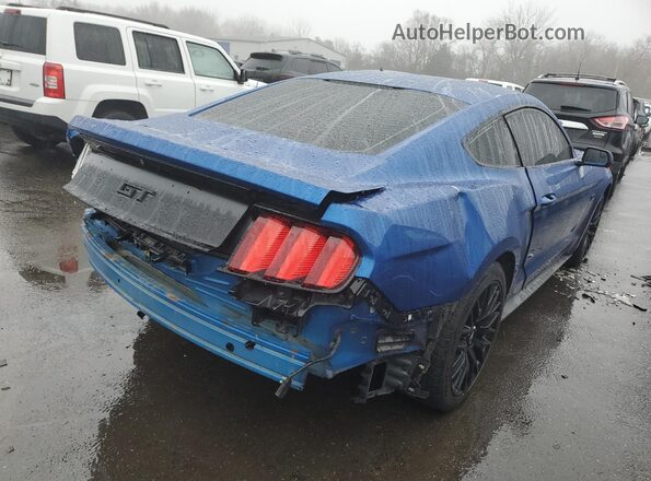 1FA6P8CF3H5240541 2017 FORD MUSTANG Синий Задняя правая четверть