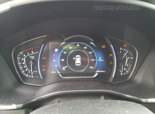5NMS53AD0KH042801 2019 HYUNDAI SANTA Silver Սարքավորումների վահանակի տեսք