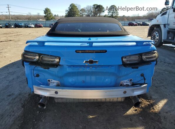 1G1FB3DX1N0104767 2022 CHEVROLET CAMARO Blue უკანა სალონის ხედი