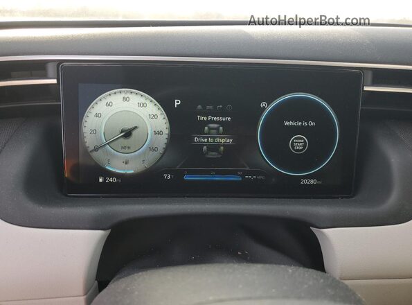 5NMJE3AE1NH060166 2022 HYUNDAI TUCSON Black Instrument cluster view