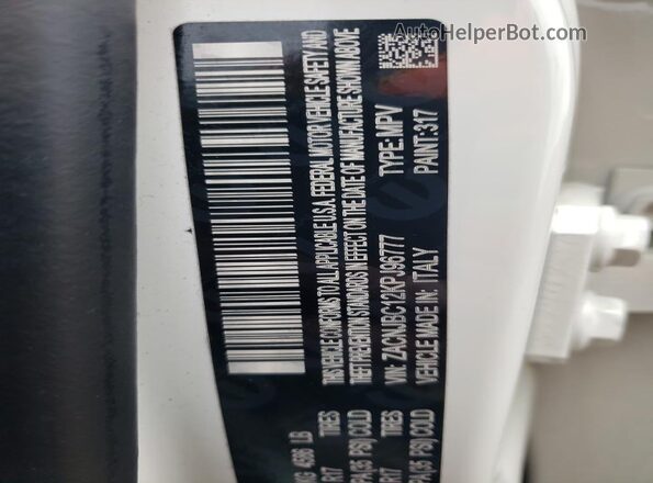 ZACNJBC12KPJ96777 2019 JEEP RENEGADE Белый Вид подкапотного пространства
