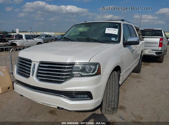 5LMJJ3HT6GEL08555 2016 LINCOLN NAVIGATOR L White Front left