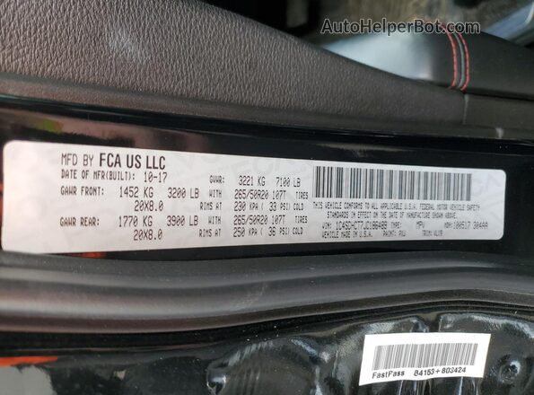 1C4SDHCT7JC186489 2018 DODGE DURANGO Black 