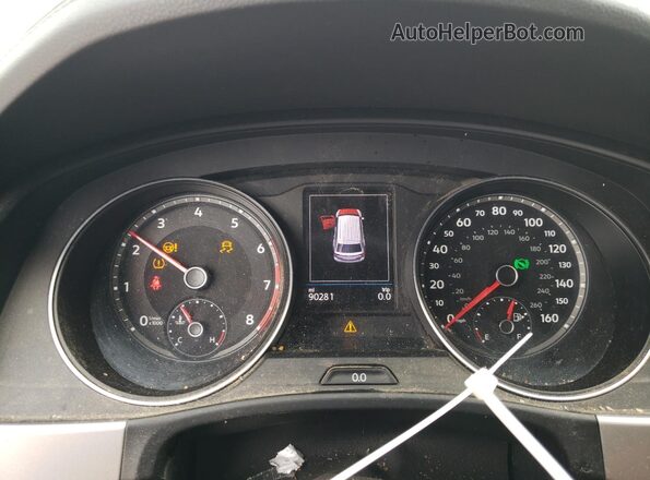 1V2DP2CAXKC594089 2019 VOLKSWAGEN ATLAS Silver Widok zestawu wskaźników
