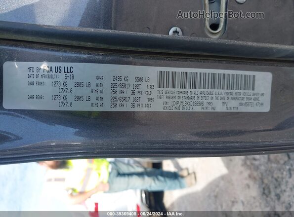 1C4PJMLBXKD198906 2019 JEEP CHEROKEE LATITUDE PL Gray 