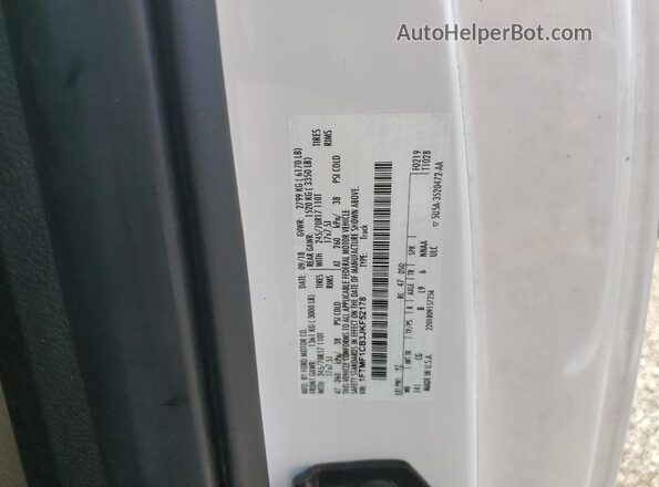 1FTMF1CB3JKF52178 2018 FORD F150 White Շարժիչի բաժամունքի տեսք