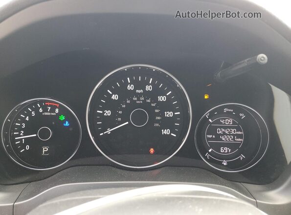 3CZRU6H1XLM728819 2020 HONDA HR-V Blue ხელსაწყოთა პანელის ხედი
