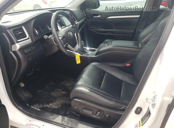 5TDJZRFH6JS542956 2018 TOYOTA HIGHLANDER White წინა სალონის ხედი