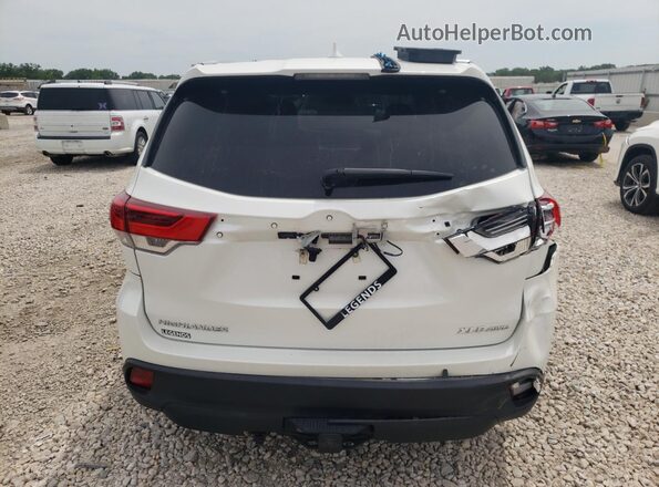 5TDJZRFH6JS542956 2018 TOYOTA HIGHLANDER White უკანა ხედი