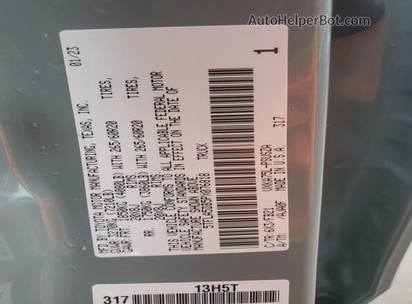 5TFLA5DB5PX076818 2023 TOYOTA TUNDRA Серый 