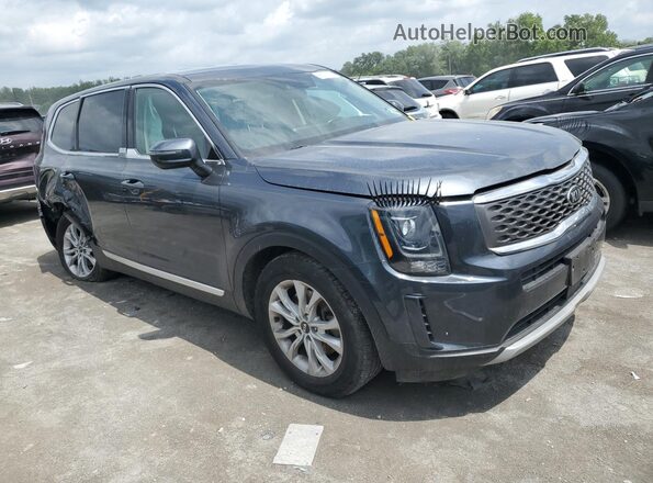 5XYP24HC5MG133044 2021 KIA TELLURIDE Gray წინა მარჯვენა