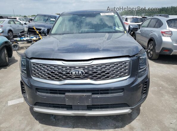 5XYP24HC5MG133044 2021 KIA TELLURIDE Gray წინა ხედი