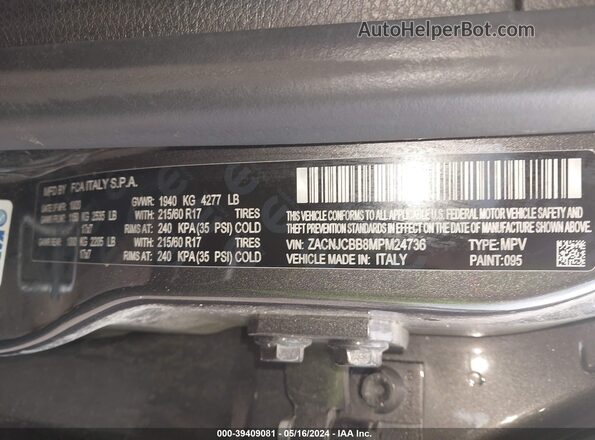 ZACNJCBB8MPM24736 2021 JEEP RENEGADE Gray Vista del compartimento del motor