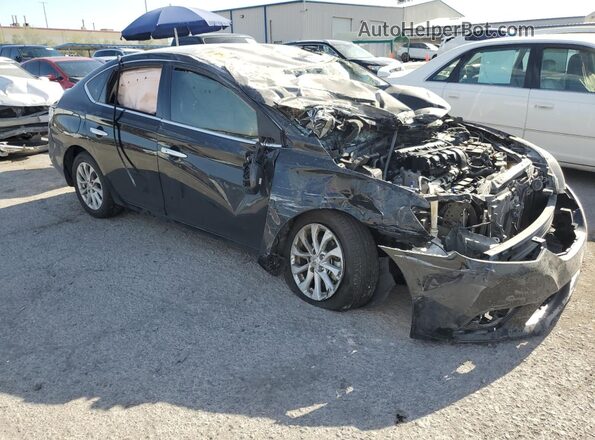 3N1AB7AP0JY225483 2018 NISSAN SENTRA Black Przód prawy