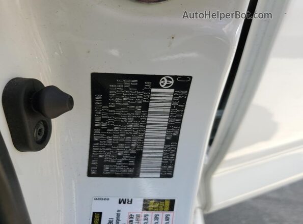 5YFEPRAE2LP143641 2020 TOYOTA LL Белый Вид подкапотного пространства