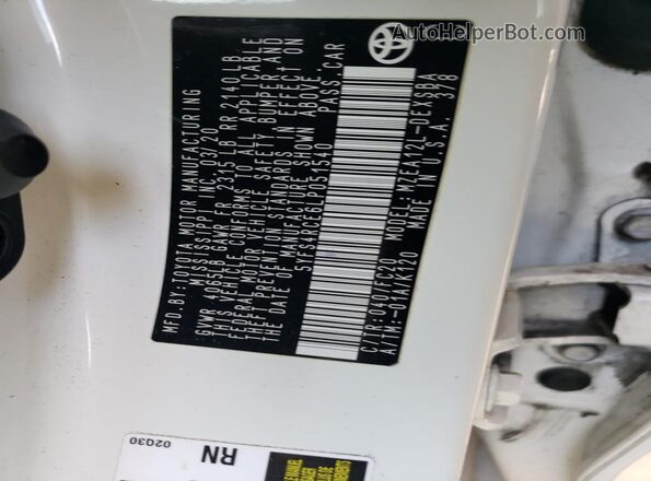 5YFS4RCE6LP051540 2020 TOYOTA LL White Widok komory silnika