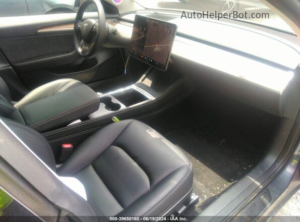 5YJ3E1EB2PF633240 2023 TESLA MODEL 3 Blue Widok wnętrza z przodu