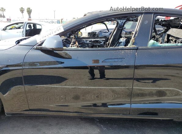 5YJSA1E64NF487480 2022 TESLA MODEL Black VIN კოდის სტიკერის ხედი