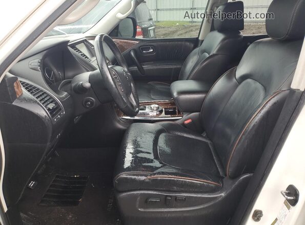 JN8AY2NE6H9704034 2017 NISSAN ARMADA White წინა სალონის ხედი