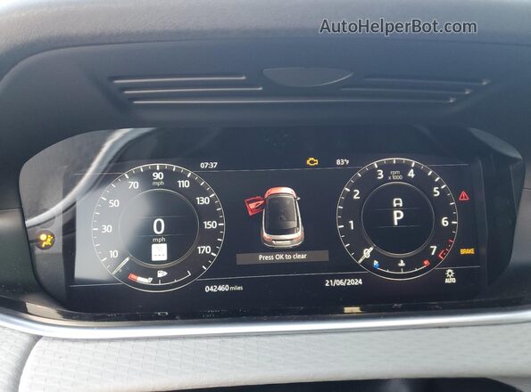 SALZJ2FX0LH060783 2020 LAND ROVER RANGE Black Widok zestawu wskaźników