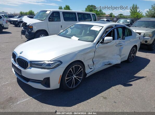 WBA13BJ00MCG44284 2021 BMW 5 SERIES White Przód lewy