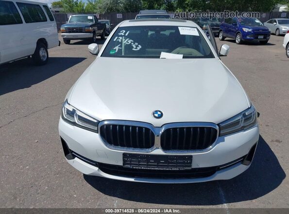 WBA13BJ00MCG44284 2021 BMW 5 SERIES White Widok zestawu wskaźników