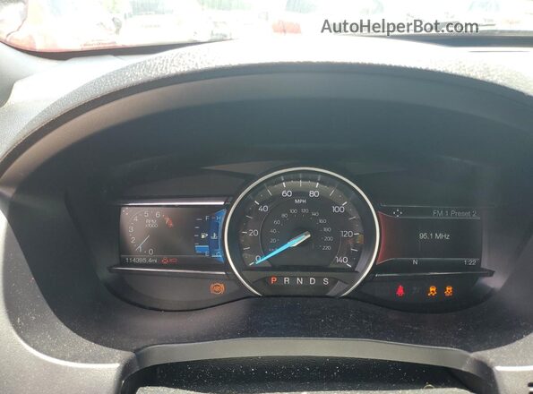1FM5K7D80HGD39350 2017 FORD FORD EXPLORER White Instrument cluster view